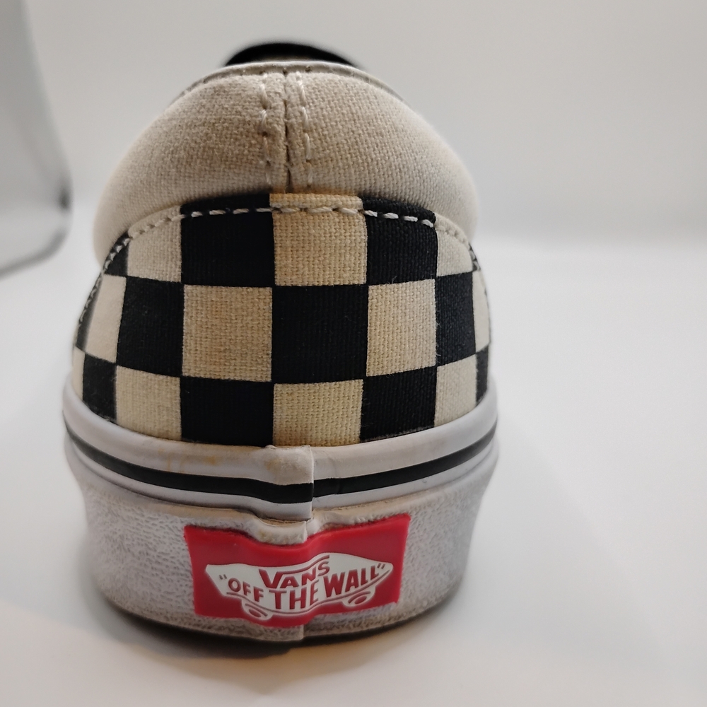 Vans Men's Checkered Black and White Slip-On Sneakers - Picture 3 of 5